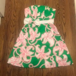 Lilly Pulitzer strapless dress with bow